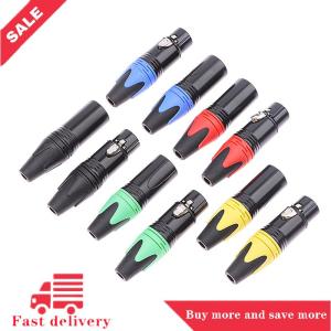 [COD]Flash Delivery 1Set 3 Pin XLR Female Jack + Male Plug Professional 3 Pole XLR Socket Plug Microphone Connector Microphone Plug