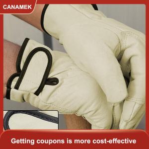 【CANAMEK 】 1 Pair Electric Welding Work Gloves Leather Welding Gloves Heat Resistant Security Work Gloves