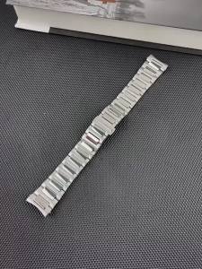 22mm Curved Stainless Steel & Rubber Replacement Watch Strap For Mido Multifort TV M049.526 Waterproof Metal Watch Chain For Men