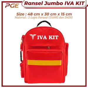 Ransel Jumbo IVA KIT Tas Medis Besar Tas P3K Medical Bag Emergency Kit Tas Kesehatan Tas Perlengkapan Medis Multifungsi Profesional Siaga Darurat