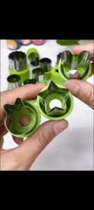 5pcs/Set Stainless Steel Vegetable Fruit Shape Mold Flowers Cartoon Shape Cake Cutter Mold Children Diy Kitchen Cookie Cutter Tool