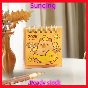 SQ Stationery [Flash Sale] 1Pcs 2026 Cute Capybara Panda Desk Calendar Portable Desktop Decoration Schedule Planner Mini Calendar Office School Supplies