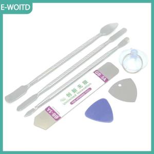 【E-WOITD】 7pcs kim loại spudger Kit phổ điện thoại di động sửa chữa mở công cụ điện thoại di động tháo rời xà beng thép Pry điện thoại tay công cụ thiết lập