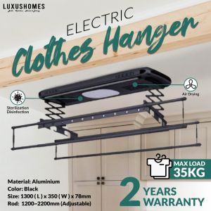 Automatic Drying Rack Ceiling Mounted Cloth Hanger/ Aluminum Anti Rust Extendable UV and LED Light Cloth Hanger