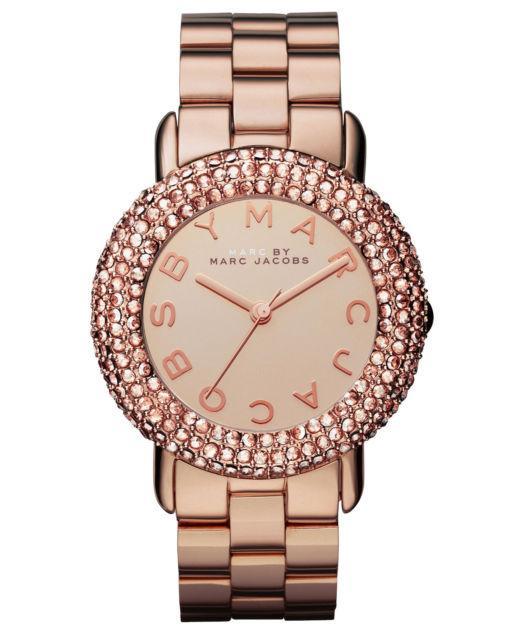 Marc Jacobs Womens Marci Rose Gold Swarovski Watch MBM3192