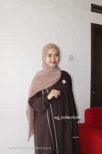 Baju Gamis Lebaran 2026 Model Gamis Terbaru Anita Dress Kekinian Fashionable Simple dan Elegan