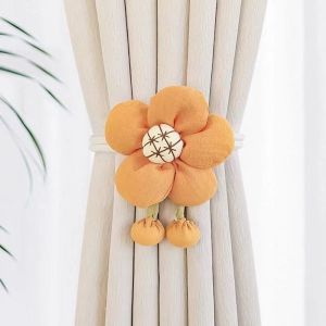 COOLSOO Elastic Band Flower Shape Curtain Tieback Adjustable Cartoon Curtain Rope Curtain Tying Tool Kids Room Home Decor