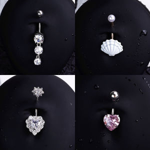 MillionGrid Trái tim ngọt ngào bướm rốn Vòng Zircon bụng nút Vòng cho phụ nữ cơ thể trang trí kỳ nghỉ giải trí bãi biển trang sức quà tặng