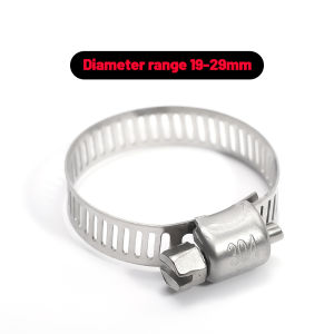 YESPERY 5/10pcs 6 to 29mm 304 Stainless Steel Adjustable Drive Hose Clamp Worm Size Clip Hoop Hose Clamp for Water Pipe Plumbing