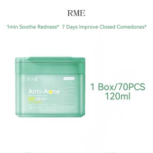 RME Acne Pads 70PCS / 120ml Anti-Acne Essence Gentle Hydrating Toner Pads for Pimples Redness & Oily Skin For Ages 12+