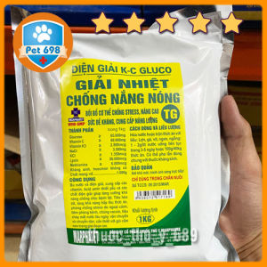 1kg GIẢI NHỆT CHỐNG NẮNG NÓNG ĐIỆN GIẢI K-C GLUCO TG cung cấp chất điện giải chống nóng vật nuôi gia súc gia cầm