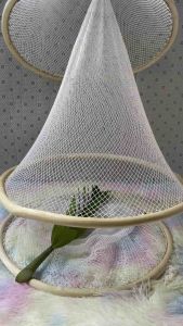 สวิงตักปลา สานตาข่ายไนท์ลอน ขนาด กว้าง 19 นิ้ว ขอบไม้