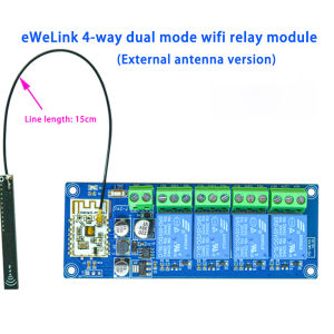 EweLink Wifi điều công tắc điều khiển từ xa kép Bluetooth chế độ ứng dụng di động mô-đun công tắc điều khiển không dây DC7-24V Mô-đun tiếp sức thông minh từ xa hỗ trợ Mi Home tmall Genie xiaodu Huawei cuộc sống thông minh Alexa 、 Google Home 、 Alice