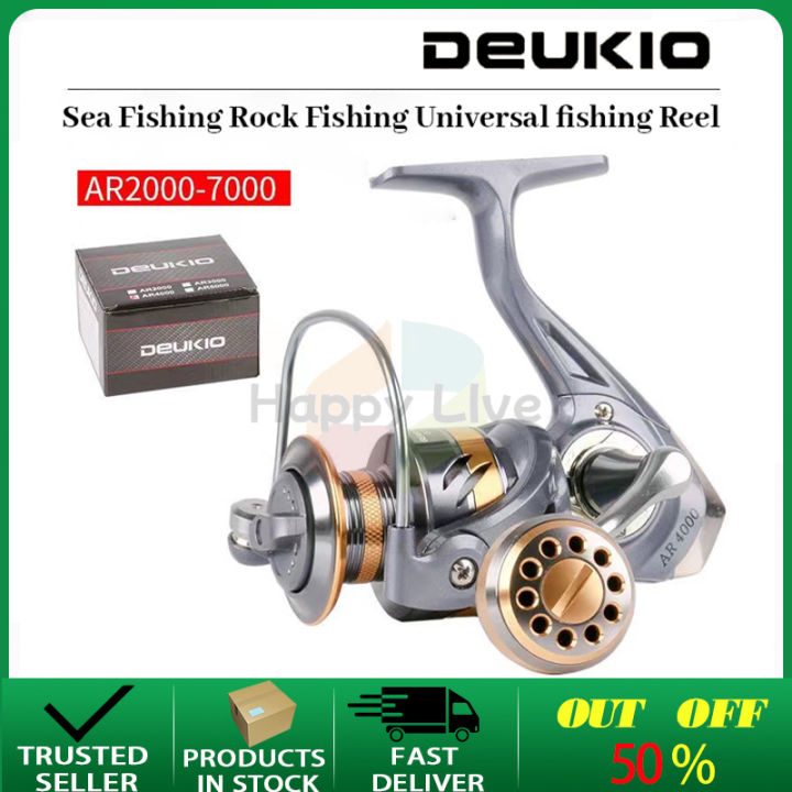 DEUKIO Fishing Reel AC2000 to AR7000 High Speed Salt Water Mesin Pancing  Ikan Udang Spinning Reel 钓鱼竿