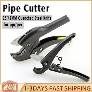 Pipe cutter for PVC PPR Plastic Hose Rubber Pipe Cutting Scissor Manganese Steel Body with 25 42 MM Metal Blade Grip Pliers