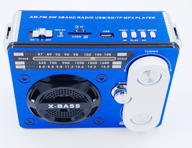 Rechargeable AM/FM Radio with USB/SD/TF MP3 Player PX-249 with LED ...