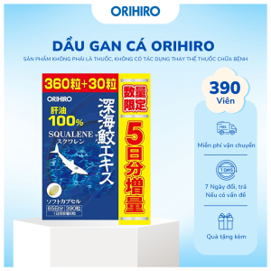 Viên Uống Dầu Gan Cá Mập Orihiro Hỗ Trợ Tăng Cường Sức Khỏe - ORIHIRO NHẬT BẢN CHÍNH HÃNG