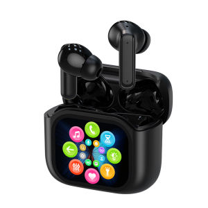 ♥ SFREE Shipping ♥ BY16 TWS headset full color touch screen Bluetooth headset ANC noise reduction LCD smart screen Earbuds