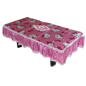 Taplak Alas Meja Tamu Motif List Hellokitty Warna Ping