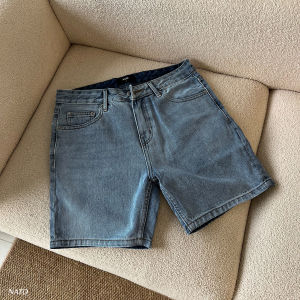 Quần Short Jean Ngắn Nam CARLOS Vải Cao Cấp Xuất Khẩu Trơn Dày Màu Xanh Đen Navy Đẹp Form Co Giãn Ống Ôm Regular NATO