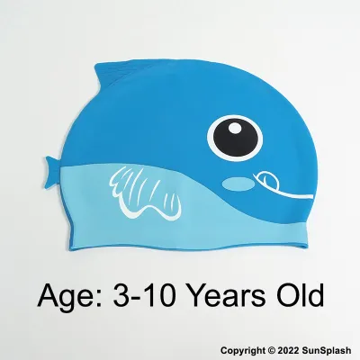 [SG Stock] Kids Swim Cap Cute Waterproof Non-slip Elastic Stretchy Fun Print For Children Swimming