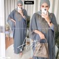 AGATHA BAJU KAFTAN WANITA TERBARU GAMIS KAFTAN MEWAH DAN ELEGAN OOTD HIJAB OUTFIT LEBARAN. 