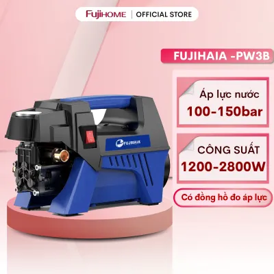Máy rửa xe áp lực cao mini chống giật mô tơ cảm ứng từ FUJIHAIA máy phun xit rửa xe đo chỉnh áp lực nước- Chính hãng bảo hành 18 tháng