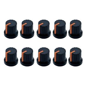 10 cái núm điều khiển chiết áp 6mm trục có khía lỗ khuếch đại núm nhựa núm Đàn Guitar điện dễ dàng để cài đặt