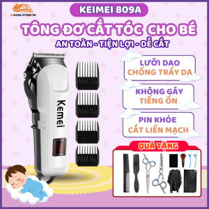 Tông Đơ Cắt Tóc Trẻ Em KM 809A Máy Cắt Tóc Trẻ Em Êm Ái Dễ Dùng An Toàn Cho Da Nhạy Cảm Của Bé