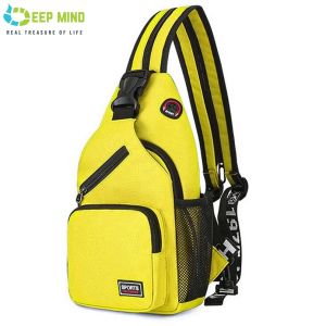 DM Retro Leather Crossbody Men Bag USB Bag Sling Bag Chest Bag Beg