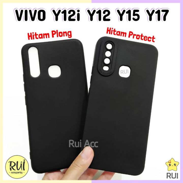 Case Hitam Vivo Y11 Y12 Y12i Y15 Y17 Black Matte Softcase Polos