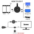 Chromecast 1080P Wireless HDMI Dongle Display Receiver Wireless TV Screen Mirror Display TV Cast Display For iOS Android Chrome Google Home. 