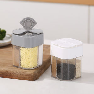 4/5 Grids Seasoning Box Storage Container Condiment Jars Clear Seasoning Rack Spice Pots