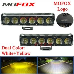 MOFOX P6 Laser Gun 80W Motorcycle Mini Driving Light Full Set 6 Lens High/Low Beam Waterproof Dual Color Motorcycle Work Lights Spotlight Auxiliary Light For Motorcycle MDL