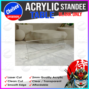 Acrylic Table Standee Blank Clear / Transparent