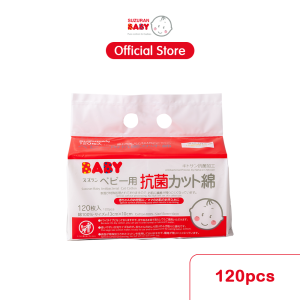 Suzuran Baby Antibacterial Cut Cotton 120 pcs