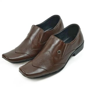 Sepatu Pantofel Pria Formal Kulit Men Shoes Fold Design F660