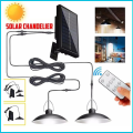 Bayar COD Lampu Taman Tenaga Surya Gantung LED Solar Lamp Outdoor Indoor 2 Lampu Cool White Super Terang Putih dicas With Remote. 