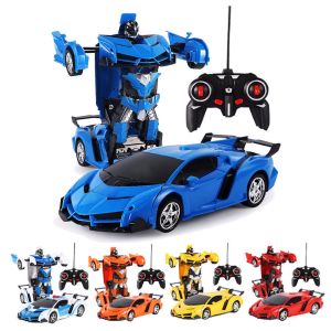 PROMO COD MAINAN ANAK RC TRANSFORMER 1: 18 MOBIL REMOT JADI ROBOT BATERAI CAS - MAINAN MOBIL REMOTE CONTROL AUTOBOT