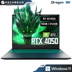 [2 YEARS LOCAL WARRANTY] MECHREVO Gaming Laptop Dragon 16K AMD R7-8745H  24GB RAM  512GB SSD / NVIDIA GeForce RTX 4050 Laptop 6GB