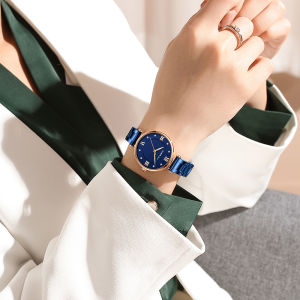 CRRJU Jam Tangan Wanita Korea Style Fashion Mewah Tahan Air Kuarsa Wanita Jam Tangan Stainless Steel untuk Wanita (2178)