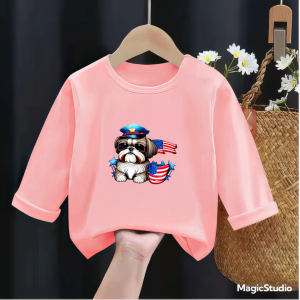 JOY Baju Lengan Panjang Anak Perempuan - Remaja Motif Dog Police Usia 3-15 Tahun