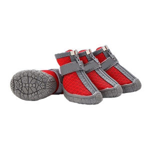 HamshMoc Dog Shoes Reflective Soft Dog Puppy Boots With Anti-Slip Sole Paw Protector Dog Sport Boots For Outdoor Walking 4pcs