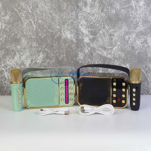 Loa Kèm Mic Karaoke Bluetooth YS108 Bass Êm Công Suất 15W Kèm 1 Micro Tích Hợp Pin Sạc Dung Lượng Cao Sử Dụng Loa Liên Tục Từ 3-5 Giờ