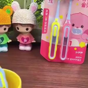 แปรงสีฟันเด็ก แปรงขนนุ่ม แปรงสีฟัน3ด้าน แพ็คคู่ ดูแลเหงือกและฟัน เหมาะสำหรับน้องๆอายุ 3-12 ปี เด็กผู้หญิง เด็กผู้ชาย