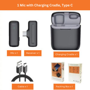 High Quality Wireless Lavalier Microphone With Charging Cradle Rechargeable Long Lasting Noise Reduction Clean Clear