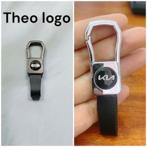 Móc khóa da bò cao cấp phiên bản mới 2023 logo hãng Toyota - kiA - Hyundai- Mazda - Honda - ford