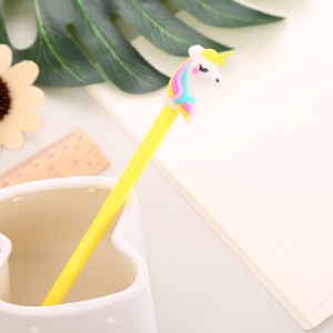 DS.Korea Student Cute Unicorn Cartoon Gel Pen 0.5mm Black Ink Cute Gel Pen Office School Supplies Door Gift Student Stationery