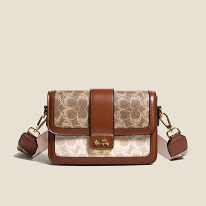 Ielgy thời trang nữ túi vuông nhỏ cổ điển khí chất dễ phối một túi đưa thư đeo vai