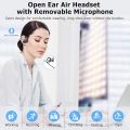 Friencity Bluetooth Headset w/Magnetic Boom Microphone for Phone Calling, Light-Comfort Open Ear Wireless Headphone w/DSP Noise Canceling Mic for PC Laptop Office Meeting Running Cycling, 12H. 